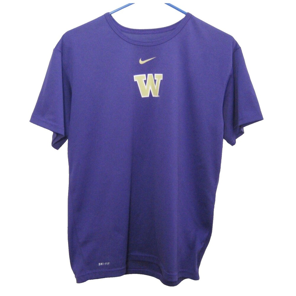 Washington Huskies Boys XL Nike Purple Short Sleeve College Logo T-Shirt Dri-Fit